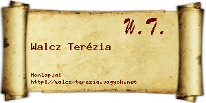 Walcz Terézia névjegykártya