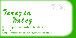 terezia walcz business card